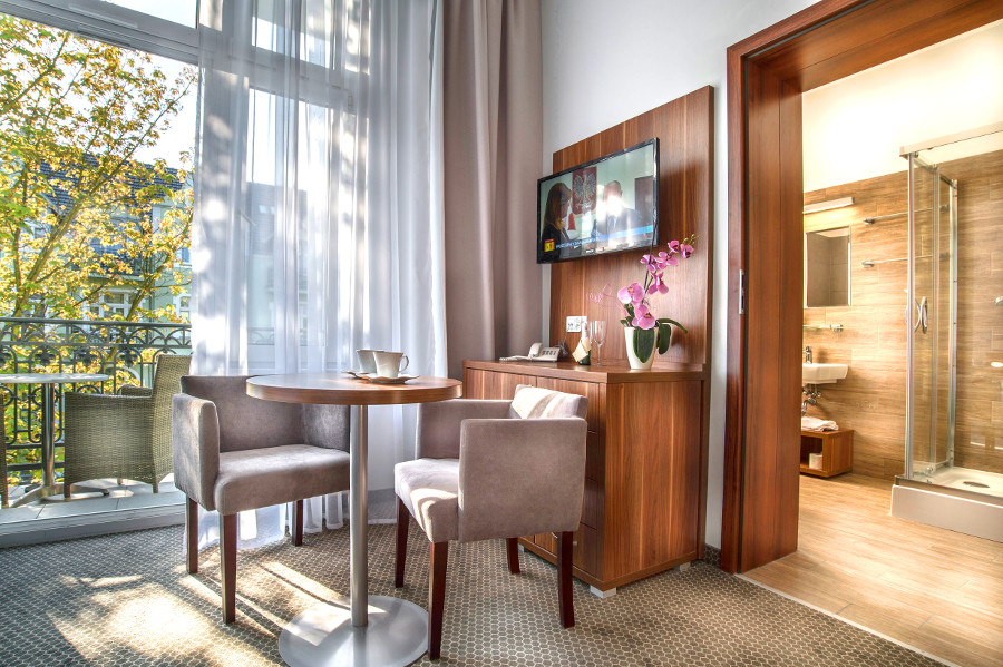 Elegantes Doppelzimmer mit Blick