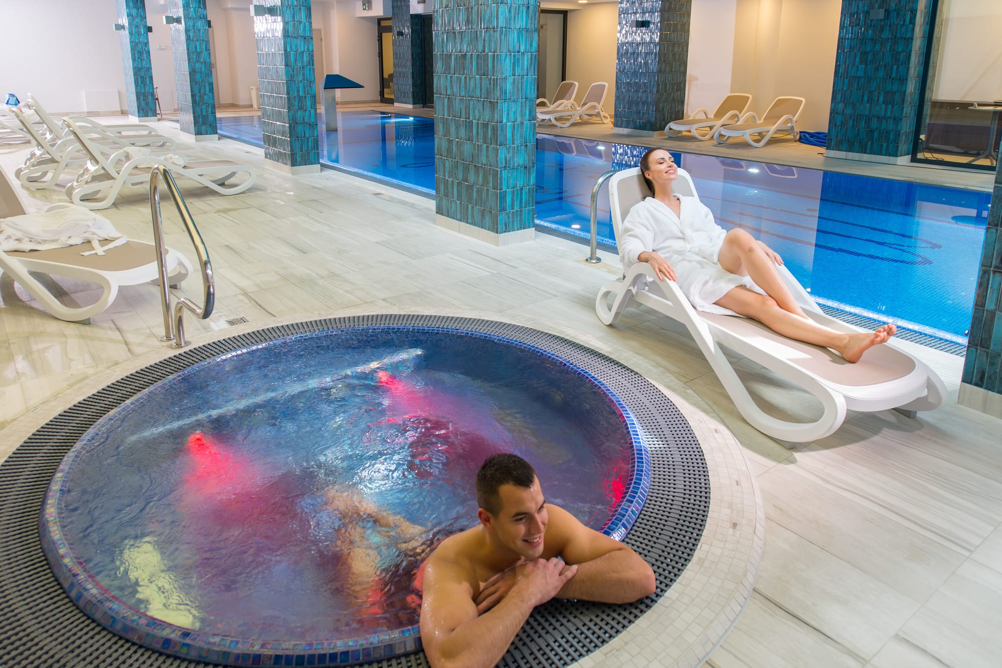 Entspannende Atmosphäre im Spa-Bereich
