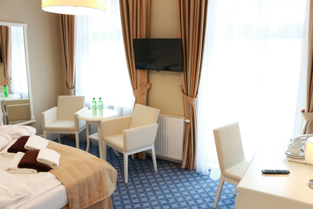 Elegantes Doppelzimmer im Hotel Gryf