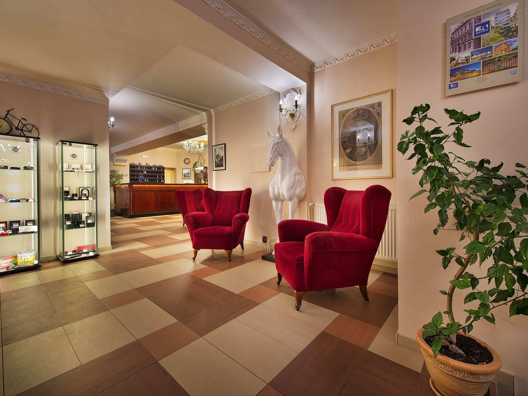 Rezeption im Hotel Jessenius