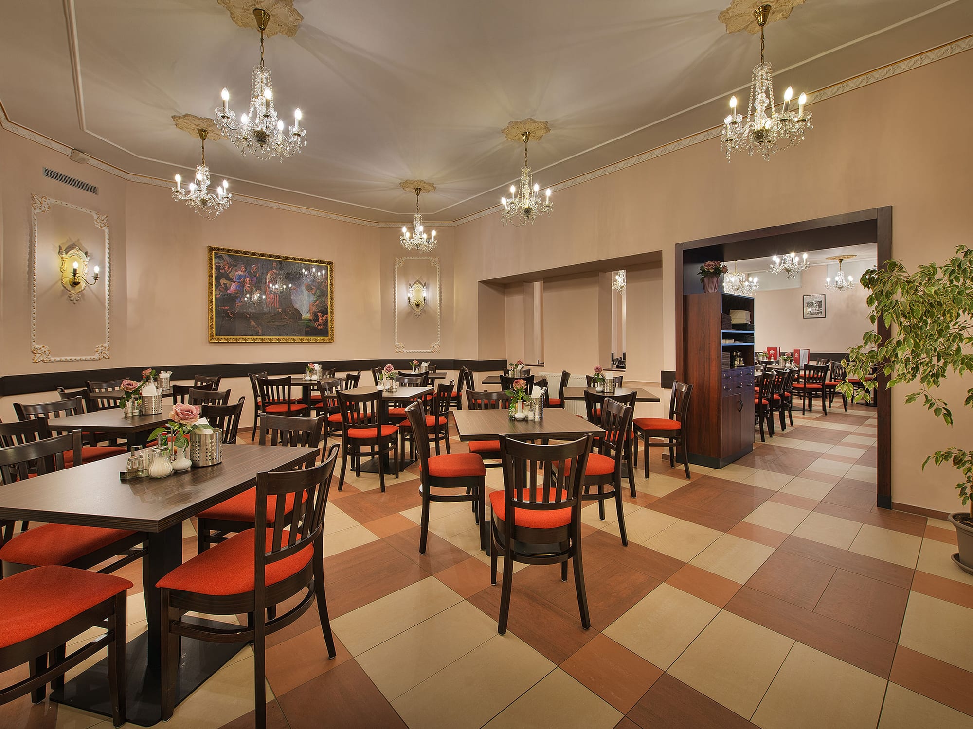 À la carte Restaurant im Hotel Jessenius