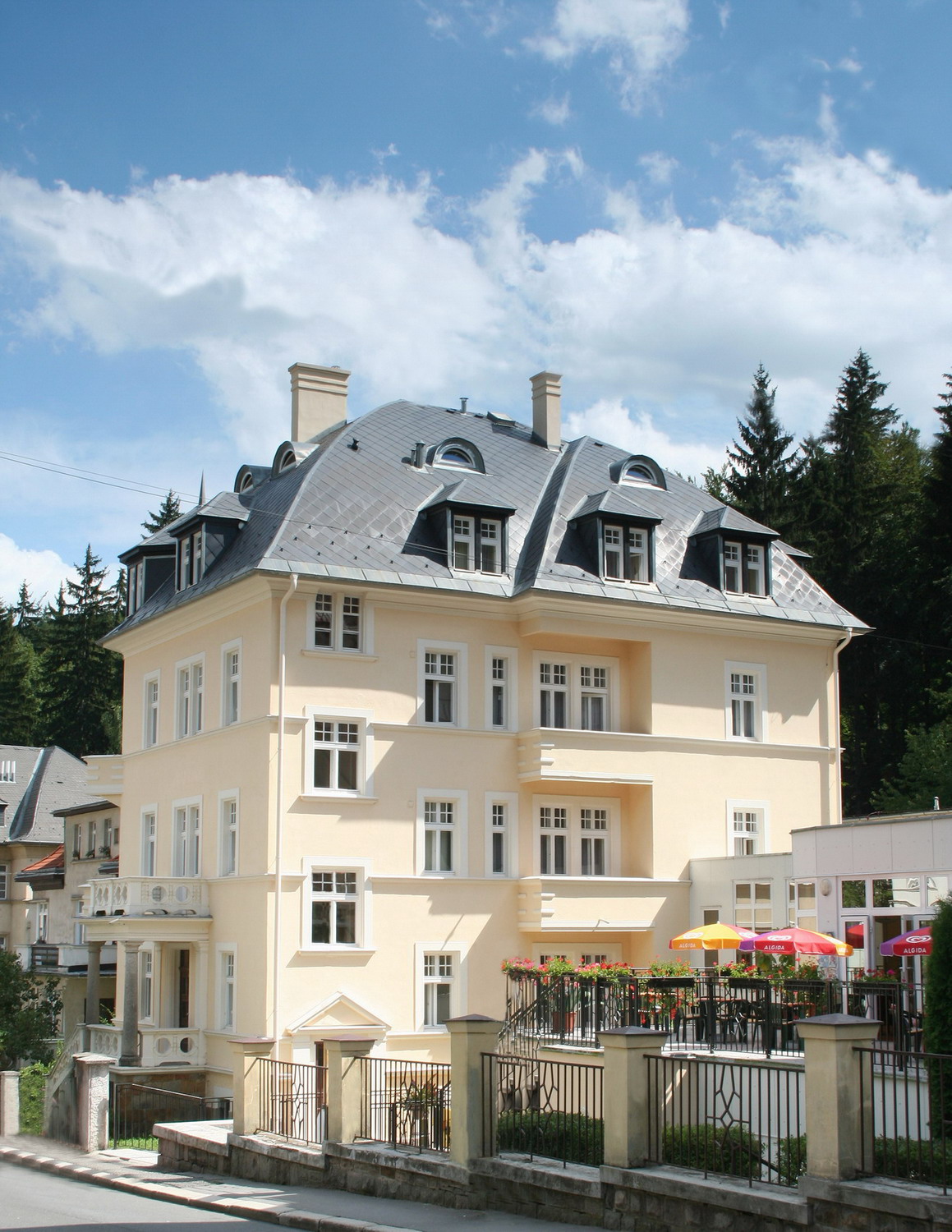 Zweiter Außenbereich des Hotels Lázeňská léčebna Mánes