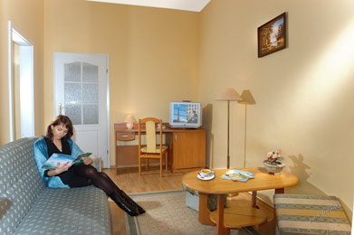 Doppelzimmer im Hotel Polonia mit gemütlicher Einrichtung