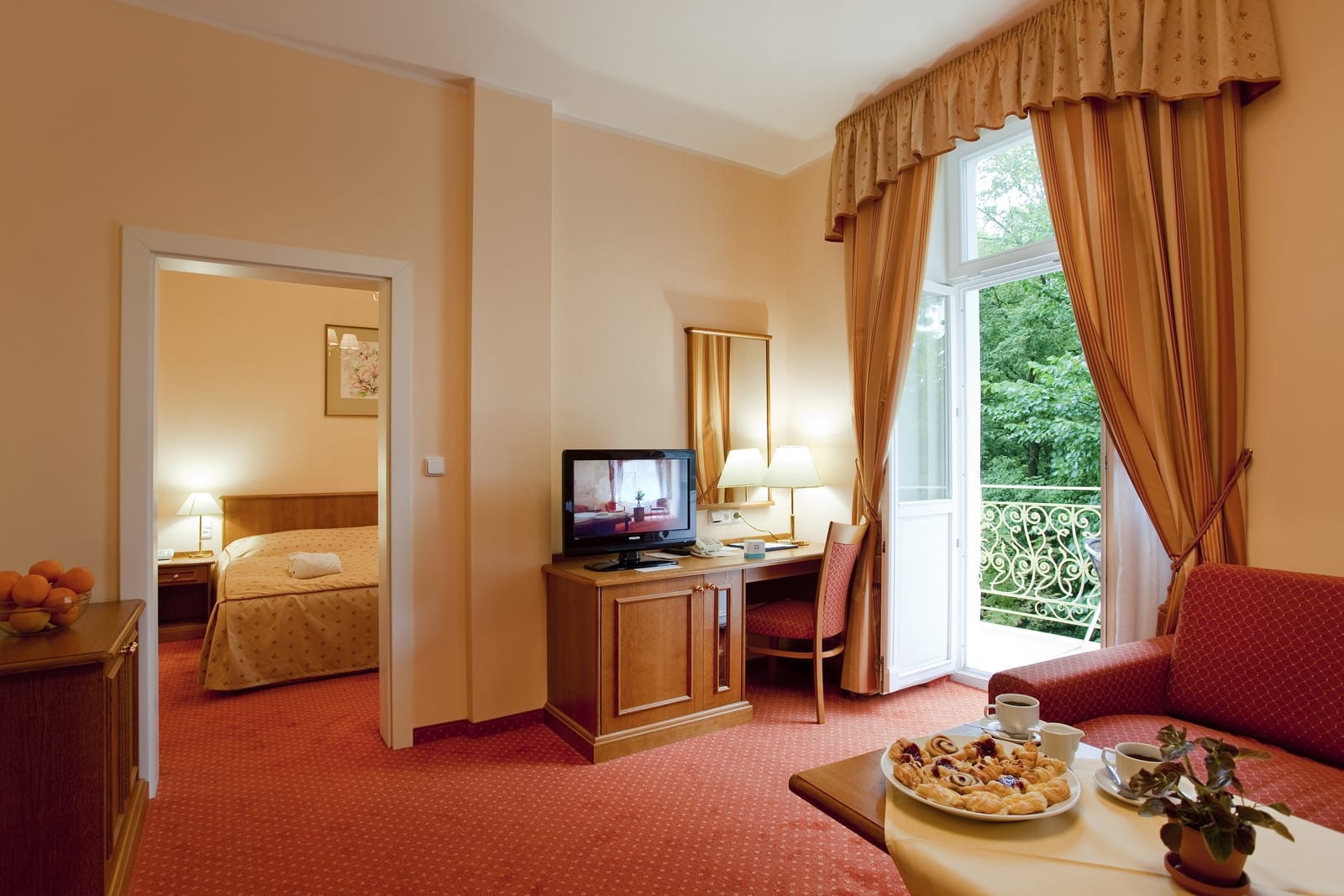 Luxuriöse Suite im Spa Hotel Vltava